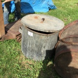 large tin can with lid