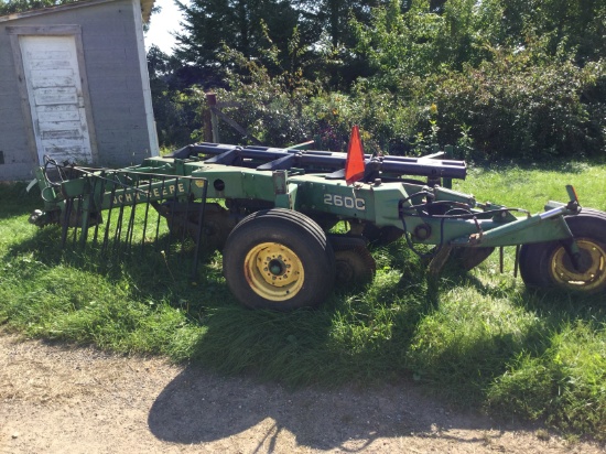 John Deere # 2600, 4- bottom reset plow with breaker bar, excellent condition