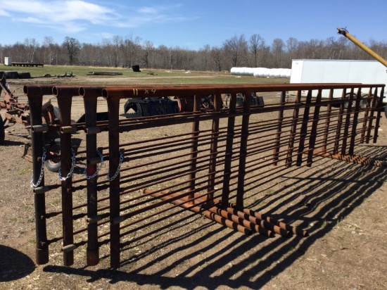 4- 25' free standing cattle panels (4x times the money)