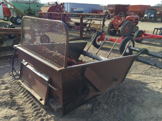 skid loader big bale mulcher