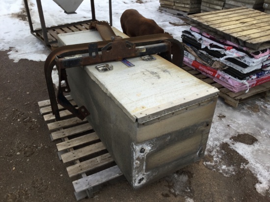 truck tool box and tire rack