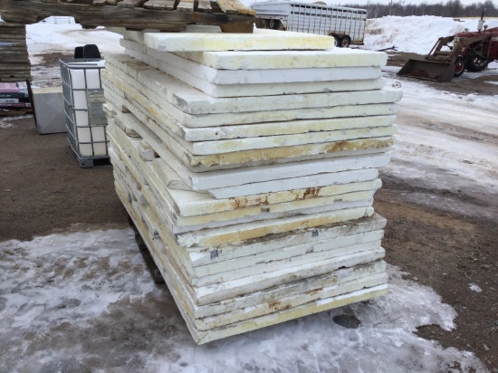 skid of white insulation board