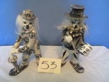 PAIR OF CLOWN FIGURES