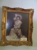 GOLD FRAME PRINT OF LADY