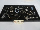 tray of .925 jewelry