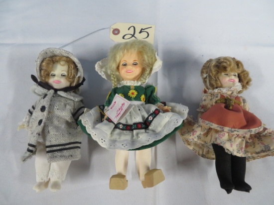 3 SHIRLEY TEMPLE DOLLS