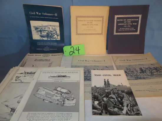 COLLECTION OF CIVIL WAR & NAUTICAL BOOKS