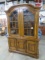 AMERICAN DREW CHINA CABINET W/ FELT LINED SILVERWARE DRAWER