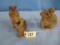 2 UNUSUAL STATUES- MARKED BUT NOT LEGIBLE