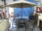 IRON PATIO SET INCLUDES TABLE, UMBRELLA & STAND, 4 CHAIRS