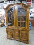 AMERICAN DREW CHINA CABINET W/ FELT LINED SILVERWARE DRAWER