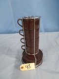 PIER ONE COFFEE SET IN STAND