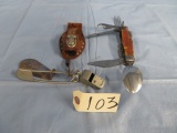 CAMPING KNIFE, OLD WHISTLE, SHOE HORN