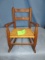 CHILDS OAK CANE BOTTOM ROCKER