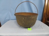 WASH POT W/ HANDLE - HOLE IN BOTTOM & HAIRLINE CRACK