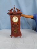 WALL CLOCK W/ KEY & PEDULUM  33 X 12