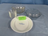 10 PCD. BLUE PYREX, CORNINGWARE, CLEAR PLYREX