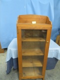 GLASS FRONT CABINET  61 X 12 X 24