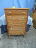 WOODEN DRESSER W/ 5 DRAWERS  16 X 27 X 14