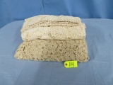 LOT OF CROCHETED SPREADS & LINENS