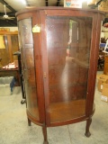 OAK BOWFRONT CHINA CABINET