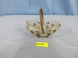 GLASS HANDLE BASKET MADE IN ENGLAND
