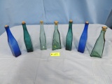 LOT OF MISC. COLORED BOTTLES