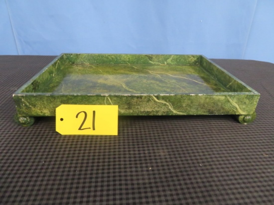 GREEN SERVING TRAY