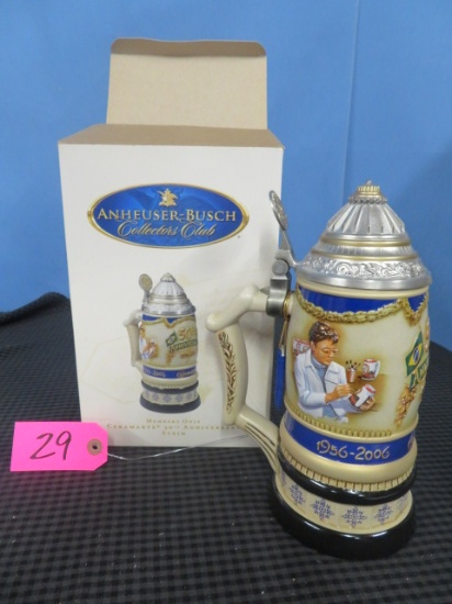 ANHEUSER BUSCH MEMBERSHIP STEIN 50TH ANNIVERSARY