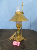 BRASS DESK LAMP WITH PARIS/ISTANBUL ORIENT EXPRESS EMBLEM