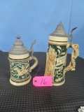 2 GERMAN STEINS- # 1181 & 1023