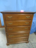 PECAN 5 DRAWER CHEST OF DRAWERS