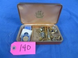 MISC. LOT OF MENS CUFF LINKS & TIE PINS