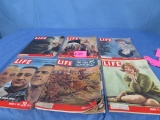 6 PCS. 1961 LIFE MAGAZINES