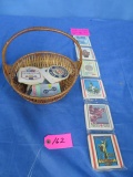 OLYMPIC SOUVENIR COASTERS IN BASKET
