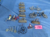 COLLECTION OF BICYCLE FIGURINES