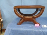 CAMEL DESIGN STOOL LEATHER & TACKED  24 X 15 X 16