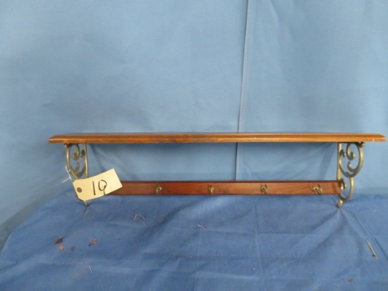 SMALL HAT RACK SHELF  29" L X 6"