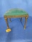 METAL GOLD STOOL UPHOLSTERED TOP- VERY HEAVY
