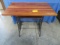 SINGER SEWING MACHINE TABLE BASE W/ WOOD TOP