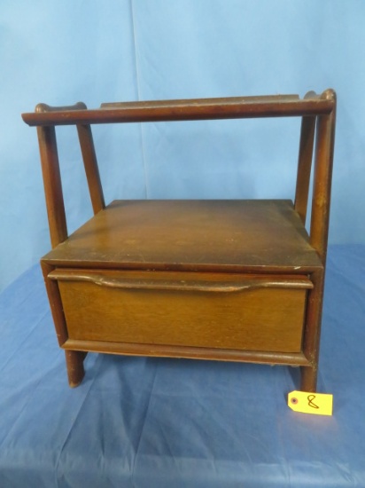 MAHOGANY SIDE TABLE  19 X 16 X23"T