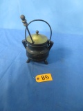 SMALL CAST IRON KETTLE W/ LID  6