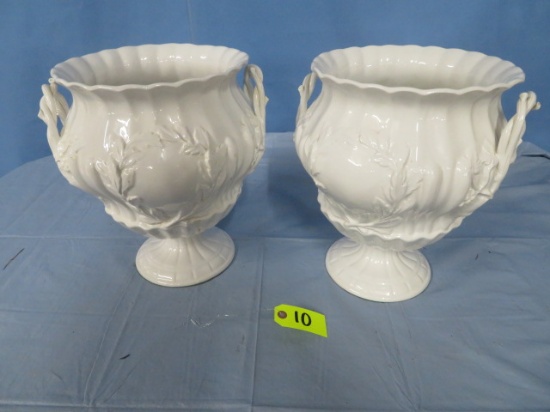 RITA DAL PIA WHITE PLANTERS  14" T