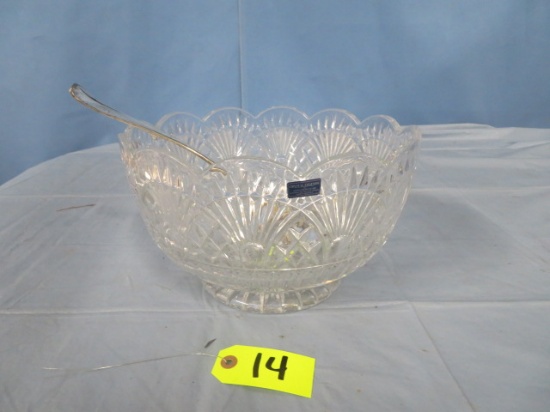 GLASS  BOWL BY GODINGER SILVER ART CO. 7" T