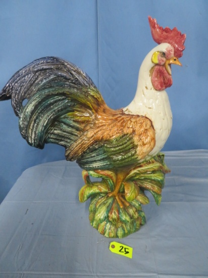 LARGE CERAMIC ROOSTER  31" T