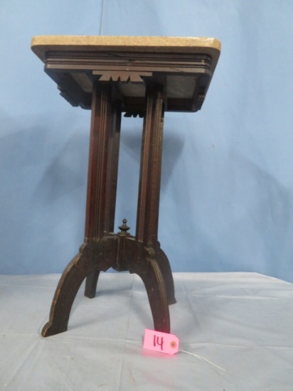 MARBLE TOP SIDE  TABLE  28 X 15 X 18