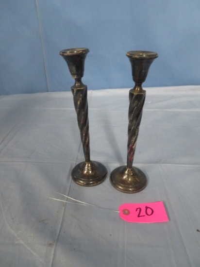 2 STERLING CANDLE HOLDERS