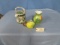 3 PC. FRUIT DECANTERS & WATER PITCHER