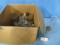 BOX OF ANTIQUE OIL LAMPS