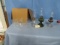 MIXED LOT OF OIL LAMPS W/ EXTRA CHIMNEYS